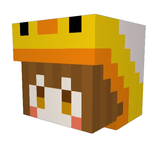 chimuHM Minecraft avatar head, 3D render