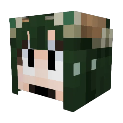 chimura Minecraft avatar head, 3D render