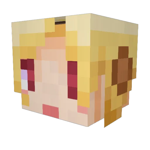 chin_anago Minecraft avatar head, 3D render
