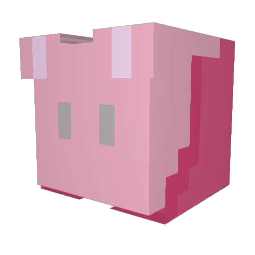chin_neki Minecraft avatar head, 3D render