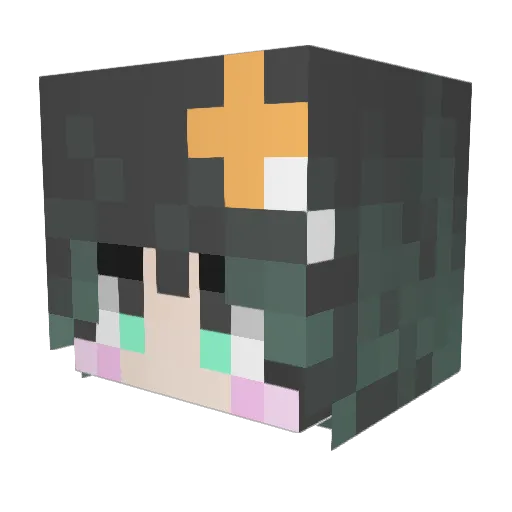 china_0707 Minecraft avatar head, 3D render