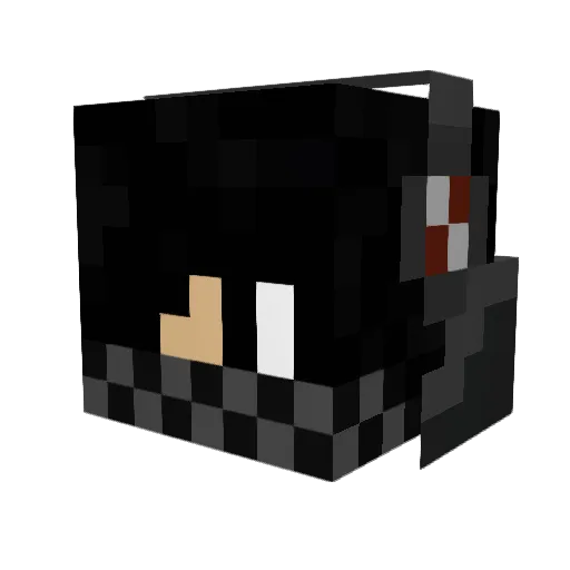 china_boy_L Minecraft avatar head, 3D render