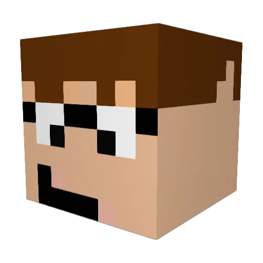 china_chicken Minecraft avatar head, 3D render