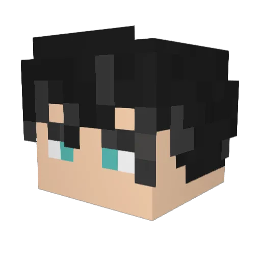 chinalljin Minecraft avatar head, 3D render
