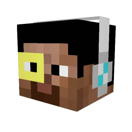 chinamaxx Minecraft avatar head, 3D render