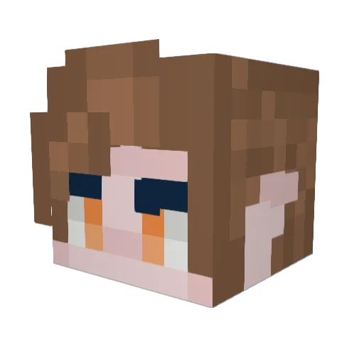 chinchillacraft Minecraft avatar head, 3D render