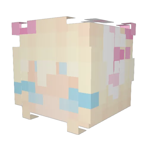 chinchillapasta Minecraft avatar head, 3D render