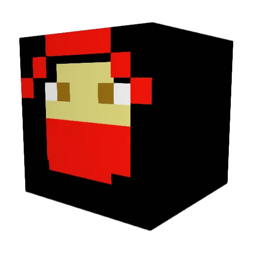chineseNINJA Minecraft avatar head, 3D render