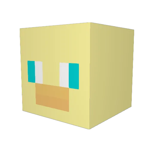 chinesebelisima Minecraft avatar head, 3D render
