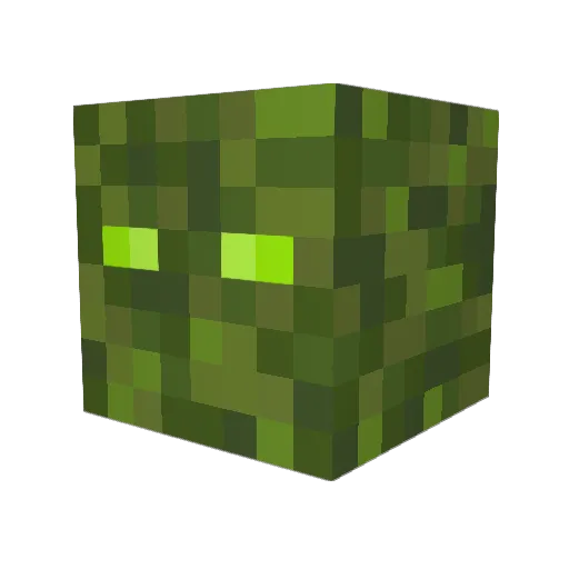 chineseherb Minecraft avatar head, 3D render