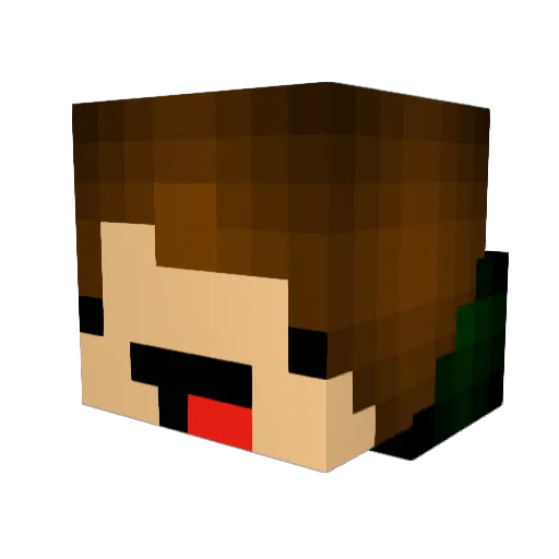 chinito06 Minecraft avatar head, 3D render