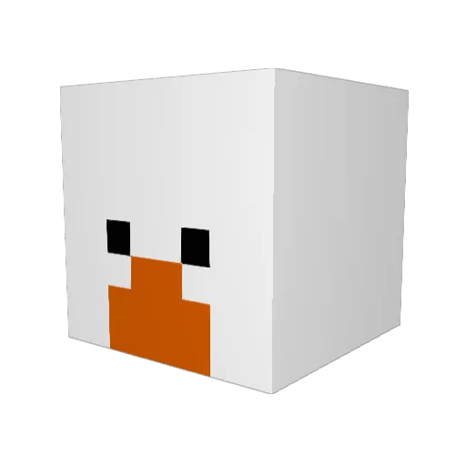 chinmy Minecraft avatar head, 3D render