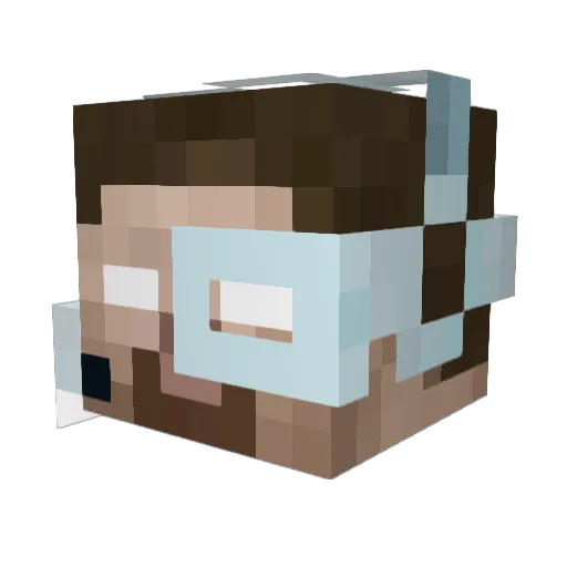 chino4040 Minecraft avatar head, 3D render