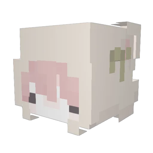 chio3o Minecraft avatar head, 3D render