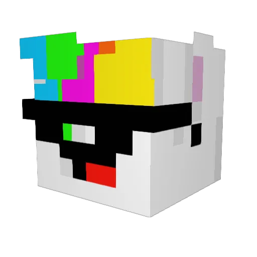 chipchipHD Minecraft avatar head, 3D render