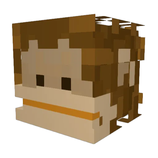 chipkr Minecraft avatar head, 3D render