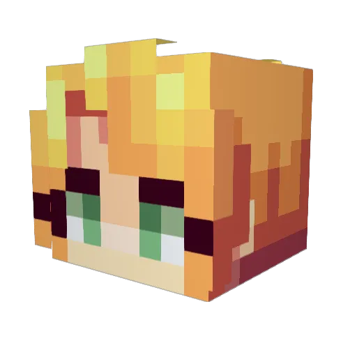 chippy_choc Minecraft avatar head, 3D render