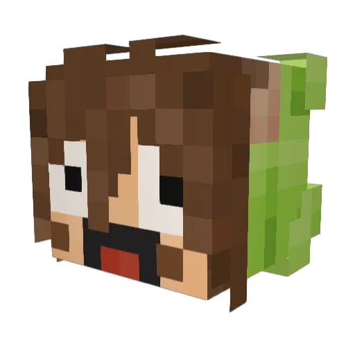 chipsandcheese2 Minecraft avatar head, 3D render