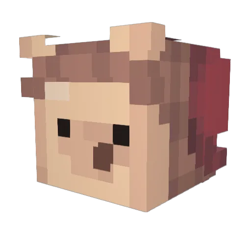chipsmoradas Minecraft avatar head, 3D render