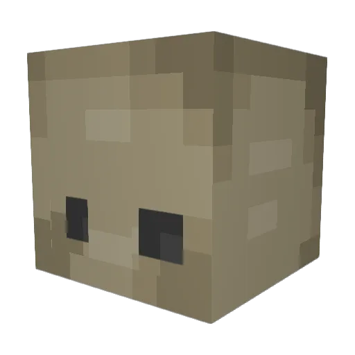 chipsonboard Minecraft avatar head, 3D render