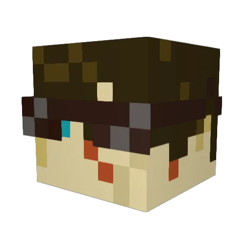 chipuzu Minecraft avatar head, 3D render