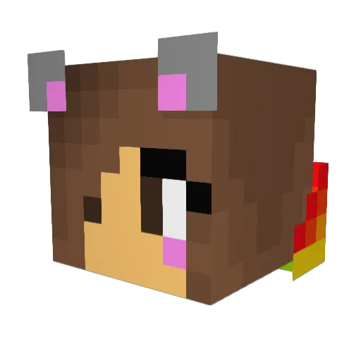 chiquis77 Minecraft avatar head, 3D render