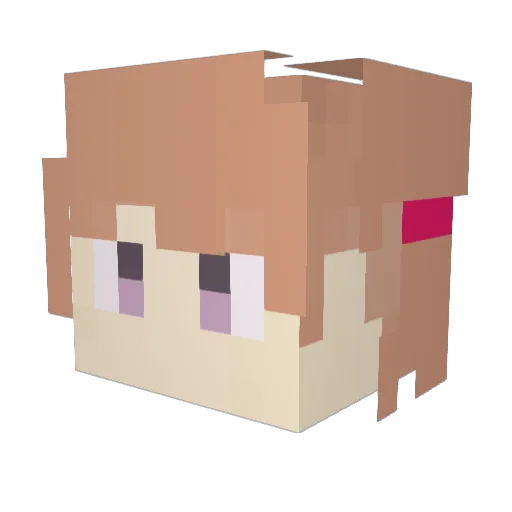 chiri1031 Minecraft avatar head, 3D render
