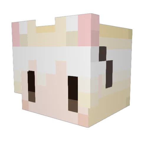 chirorusan Minecraft avatar head, 3D render