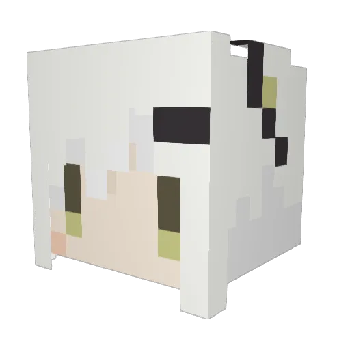 chirumeow Minecraft avatar head, 3D render