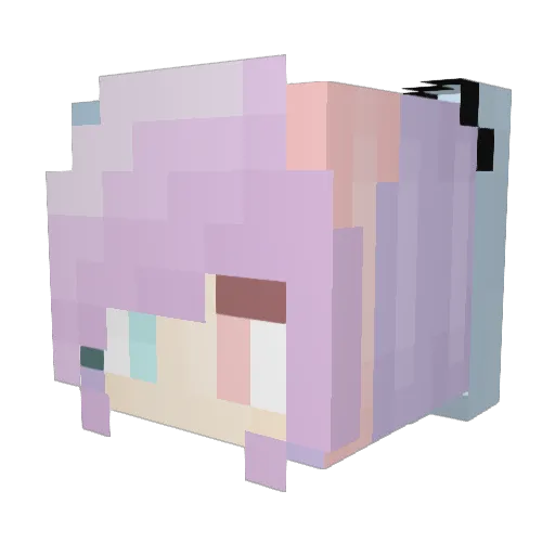 chisaii Minecraft avatar head, 3D render