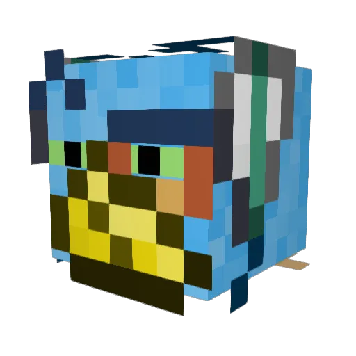 chisakai Minecraft avatar head, 3D render