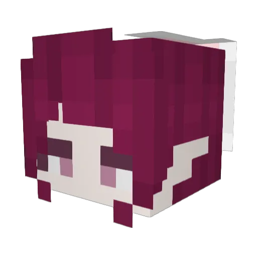 chise_hatori_ Minecraft avatar head, 3D render