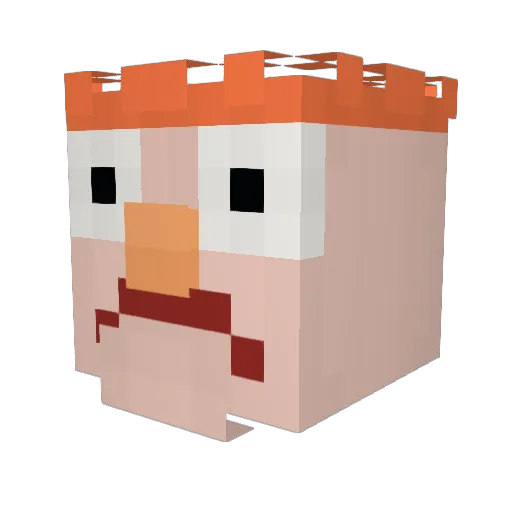 chiseled_beeker Minecraft avatar head, 3D render