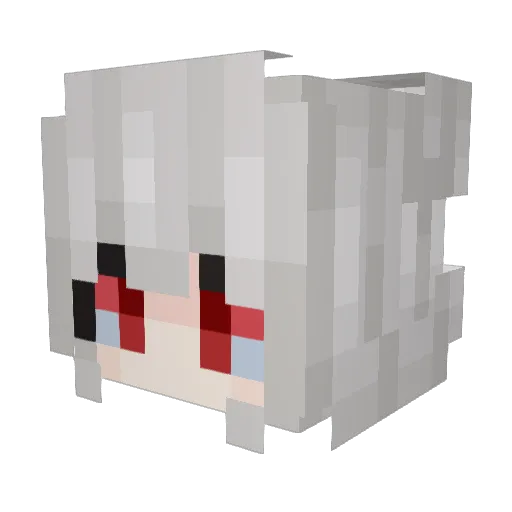chiteo Minecraft avatar head, 3D render