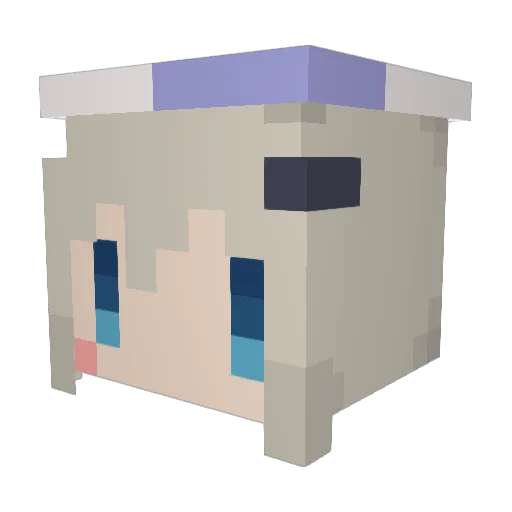 chito1204 Minecraft avatar head, 3D render