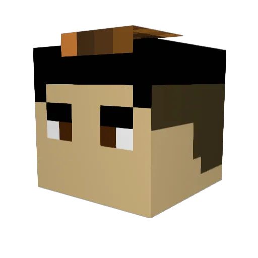 chitoiii Minecraft avatar head, 3D render