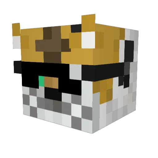 chitotose Minecraft avatar head, 3D render