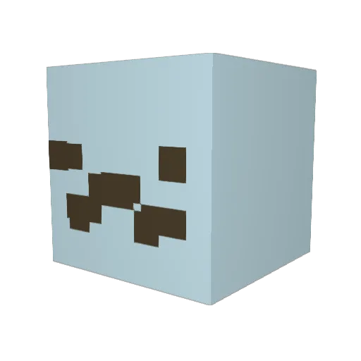 chiucandoit Minecraft avatar head, 3D render