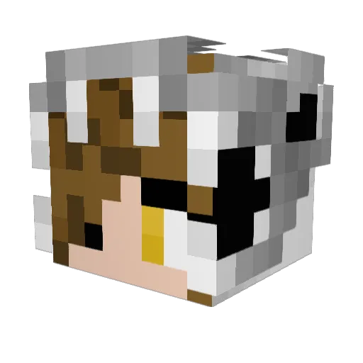 chivabu Minecraft avatar head, 3D render