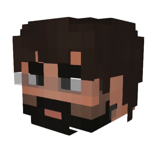 chivjot Minecraft avatar head, 3D render