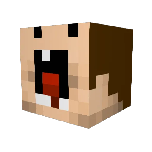 chiwe64 Minecraft avatar head, 3D render