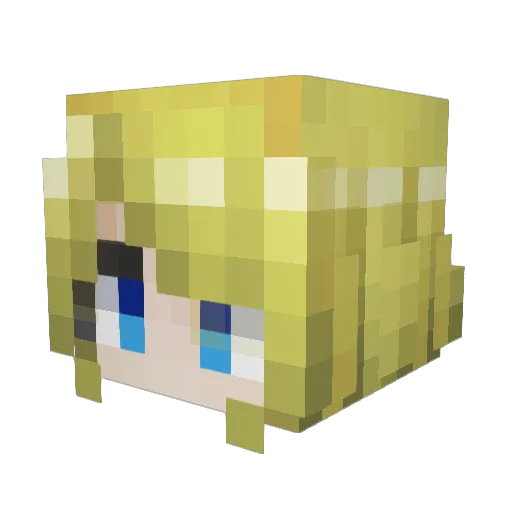 chiwei_cw Minecraft avatar head, 3D render
