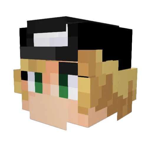 chixPea Minecraft avatar head, 3D render
