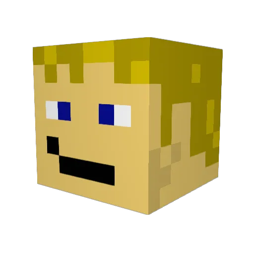 chixco Minecraft avatar head, 3D render
