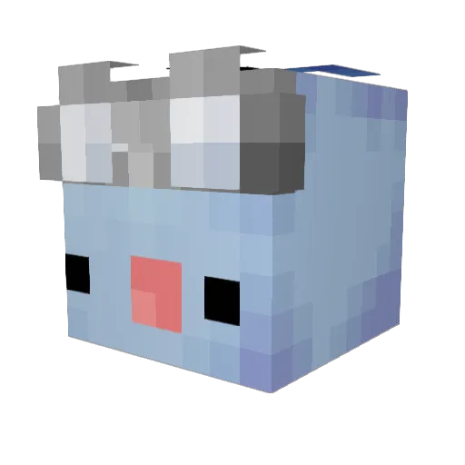 chiya4 Minecraft avatar head, 3D render