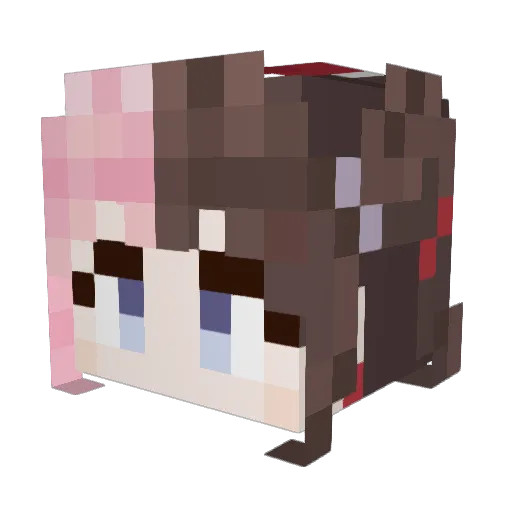 chiyonii Minecraft avatar head, 3D render