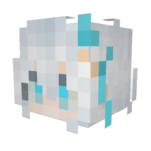 chiyuz Minecraft avatar head, 3D render