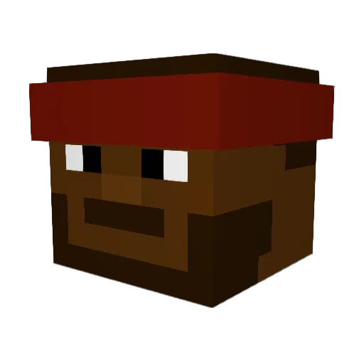 chizxm Minecraft avatar head, 3D render