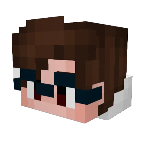 chkeyy Minecraft avatar head, 3D render