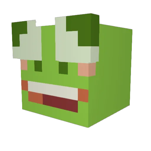 chklam Minecraft avatar head, 3D render